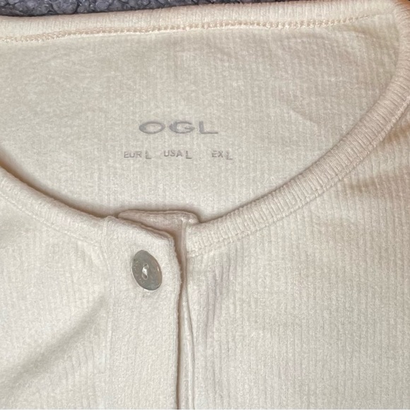 NWT- OGL Crop Brushed Thermal Button-Up Cardigan - Picture 2 of 6